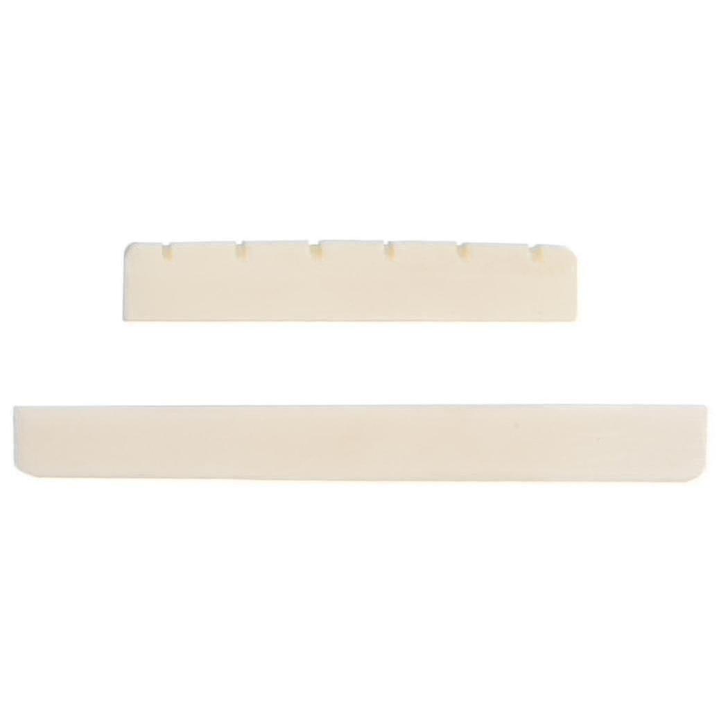 Classical Guitar Bone Slotted Saddle Nut Set