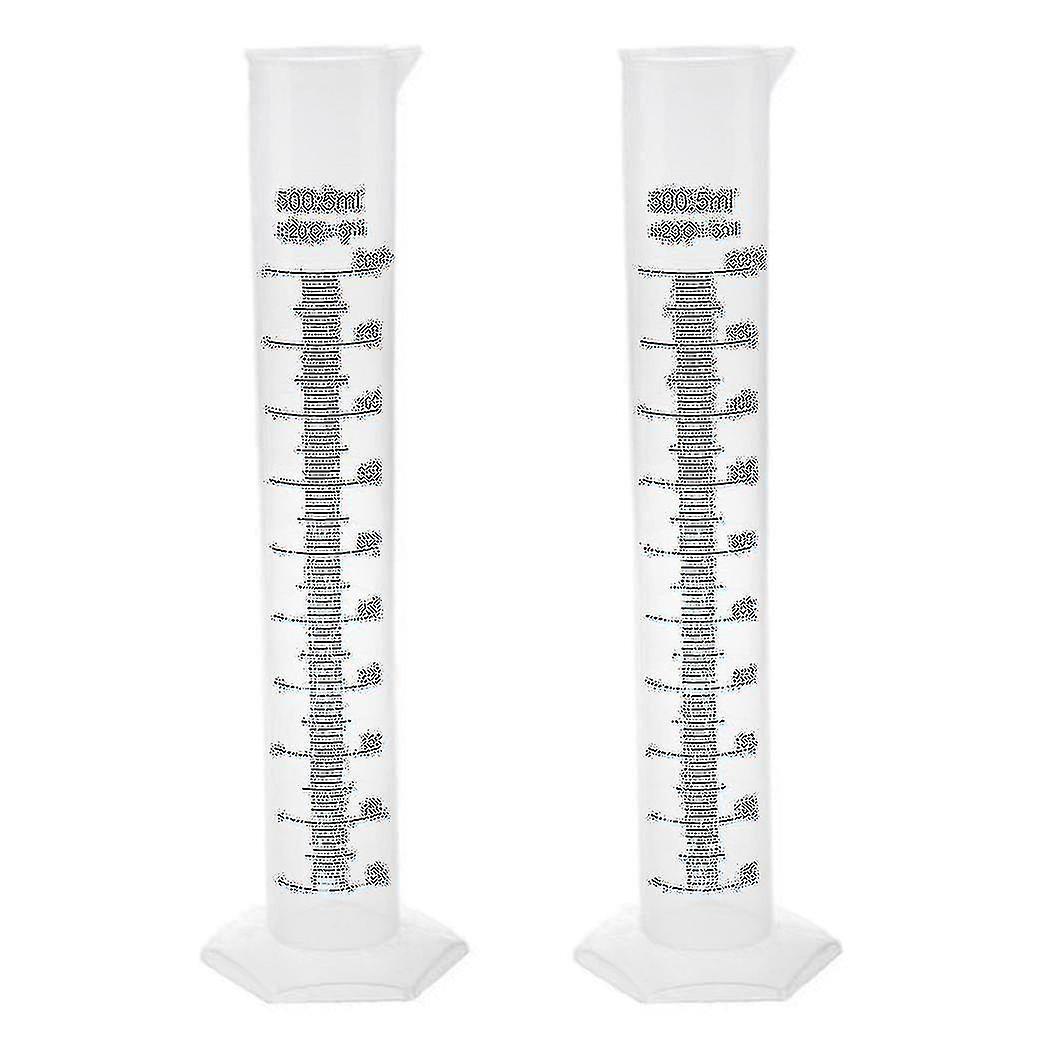 2x 500 Ml din plastic transparent tub gradat.