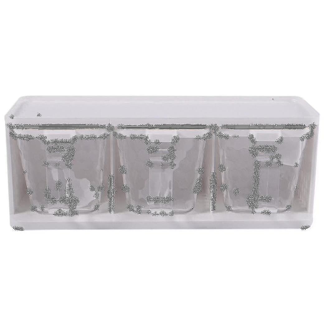 Vertically Rotatable Storage Seasoning Boxes Spice Jar Bottle With Handle And Spoon Kitchen Storage