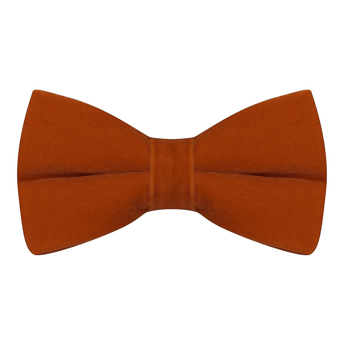 Amber Brown Velvet Bow Tie