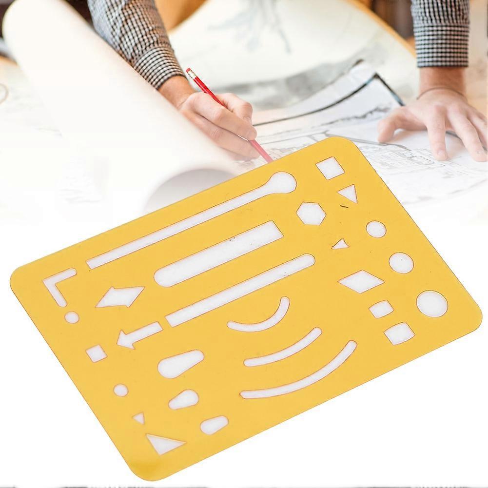 10Pcs 27-Hole Erasing Shield Template Ruler 3.6x2.2in Orange