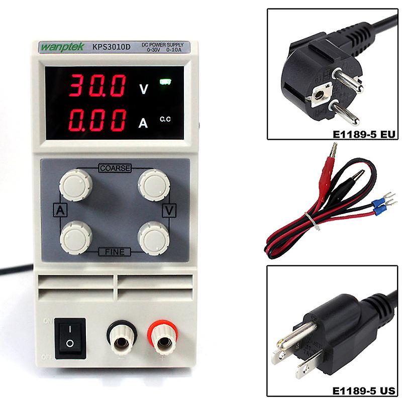 Kps3010d Adjustable High Precision Double Led Display Switch Dc Power Supply Kps-3010d Protection Function 30v10a 110v-230v