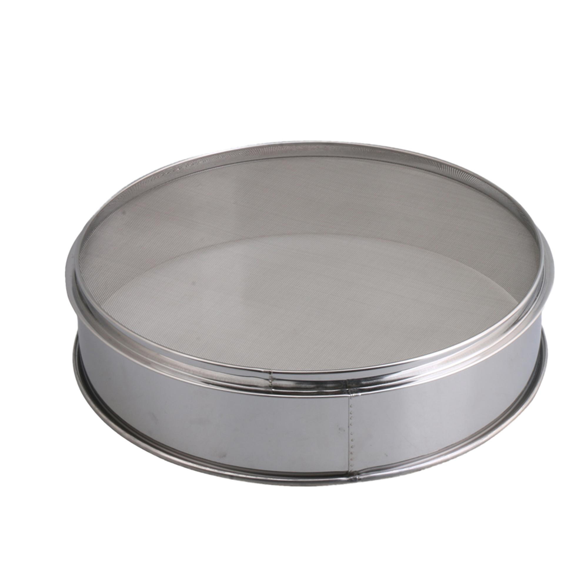 40cm Dia Cake Baking Kitchen Tool Powder Flour Fine Mesh Round Sliver