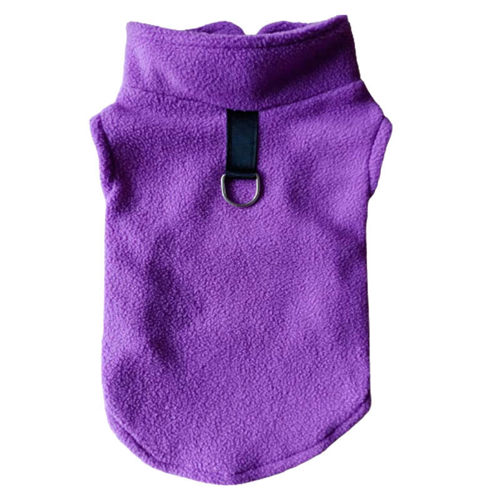 Soft Pet Warm Coat with D-ring Buckle Washable Breathable Pet Overalls for Autumn Winter