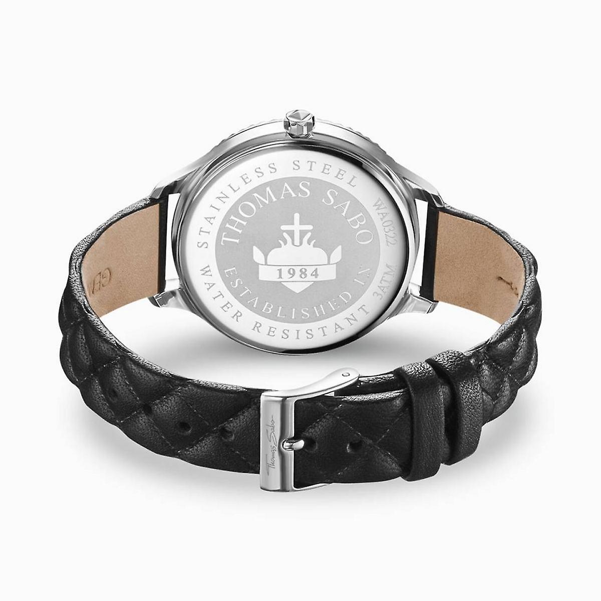 THOMAS SABO 女士手表腕表 Rebel at Heart WA0322-221-203-38 MM 皮革