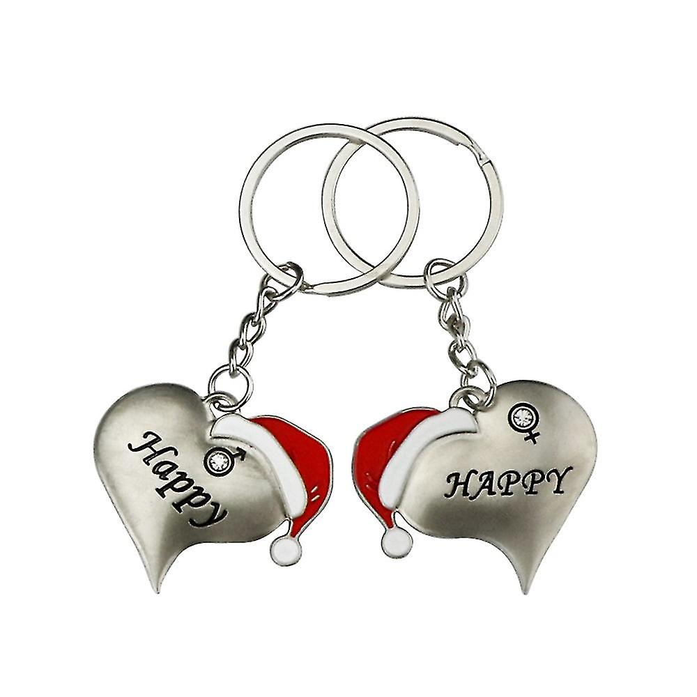 Sunmusic Hearts Shape Metal Key Chain