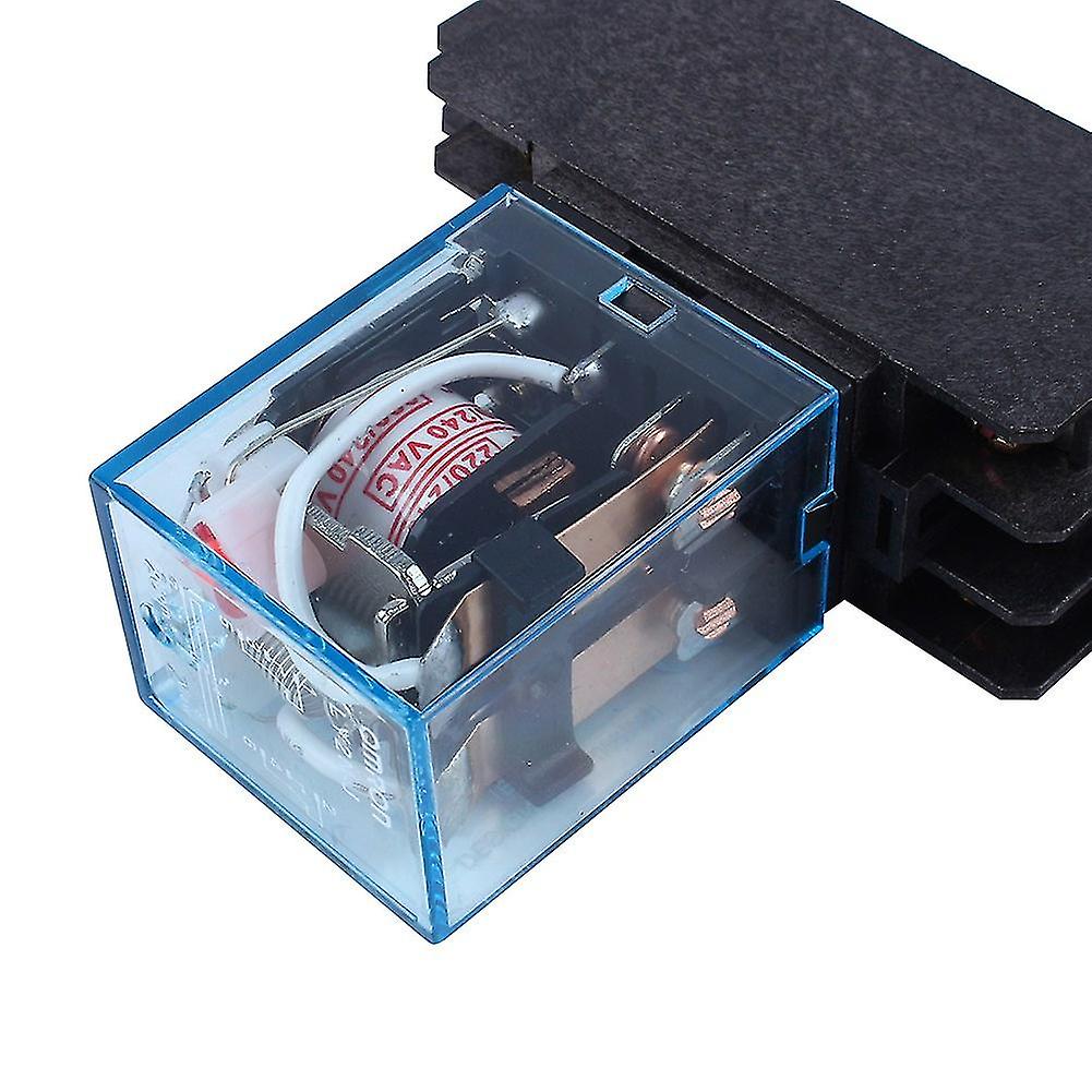 AC 220V 10A DPDT Coil Power Relay LY2NJ HH62P HHC68A-2Z with Socket