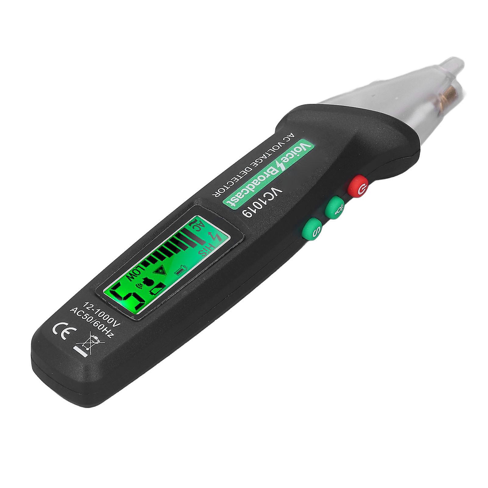 Non Contact Voltage Detector Pen AC Electrical Power Cable Tester High Accuracy Sound Light Alarm 