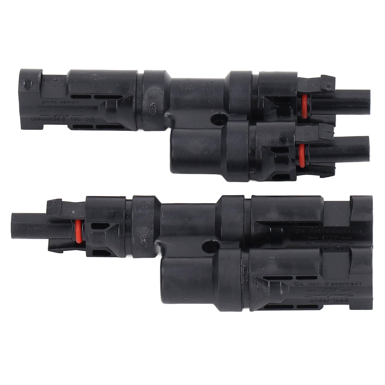 1 Pair Solar Branch Connector Panel Parallel Connection Cable Splitter Coupler DIY Mount Tool T3 