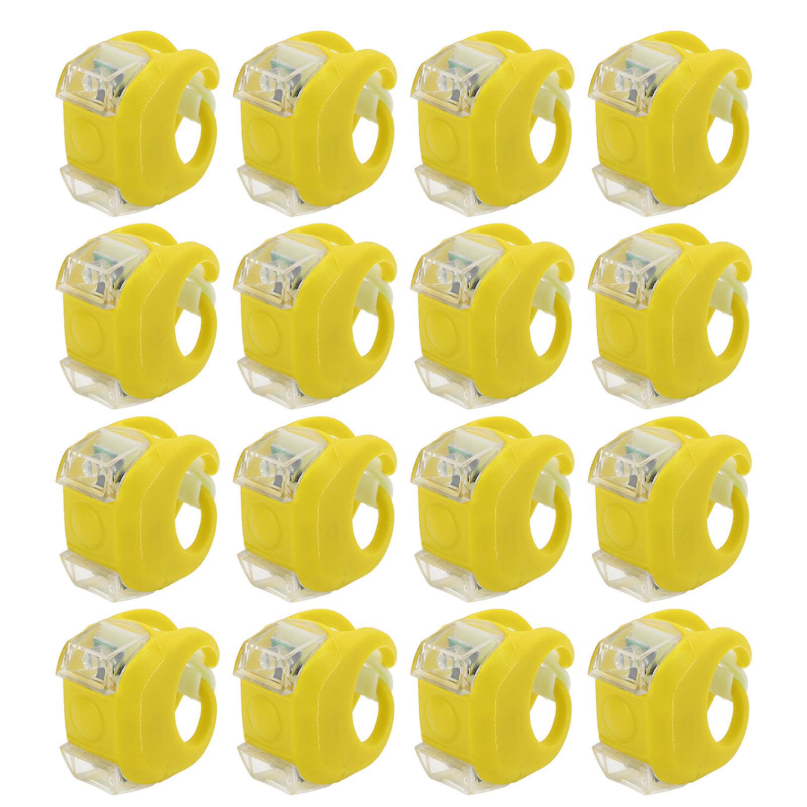 16Pcs LED Boat Light 3 Modes Easy Installation Bright Safe Warning Bow Lights for BoatsYellow