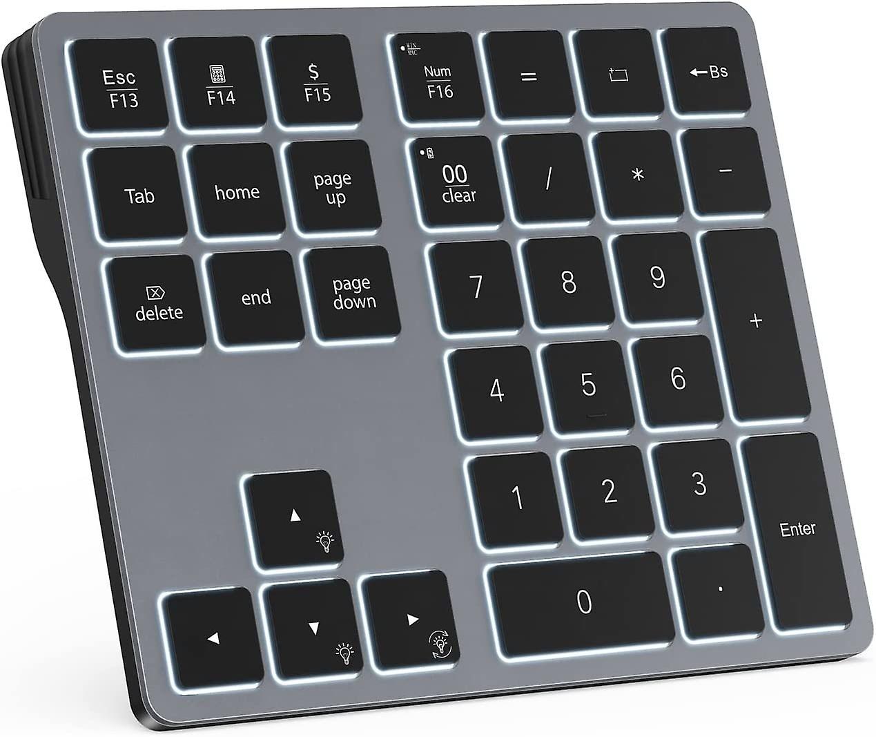 Bow2.4G  Bluetooth Number Pad And Mouse Rechargeable Wireless Numpad Backlit Numeric Keypad USB Mous