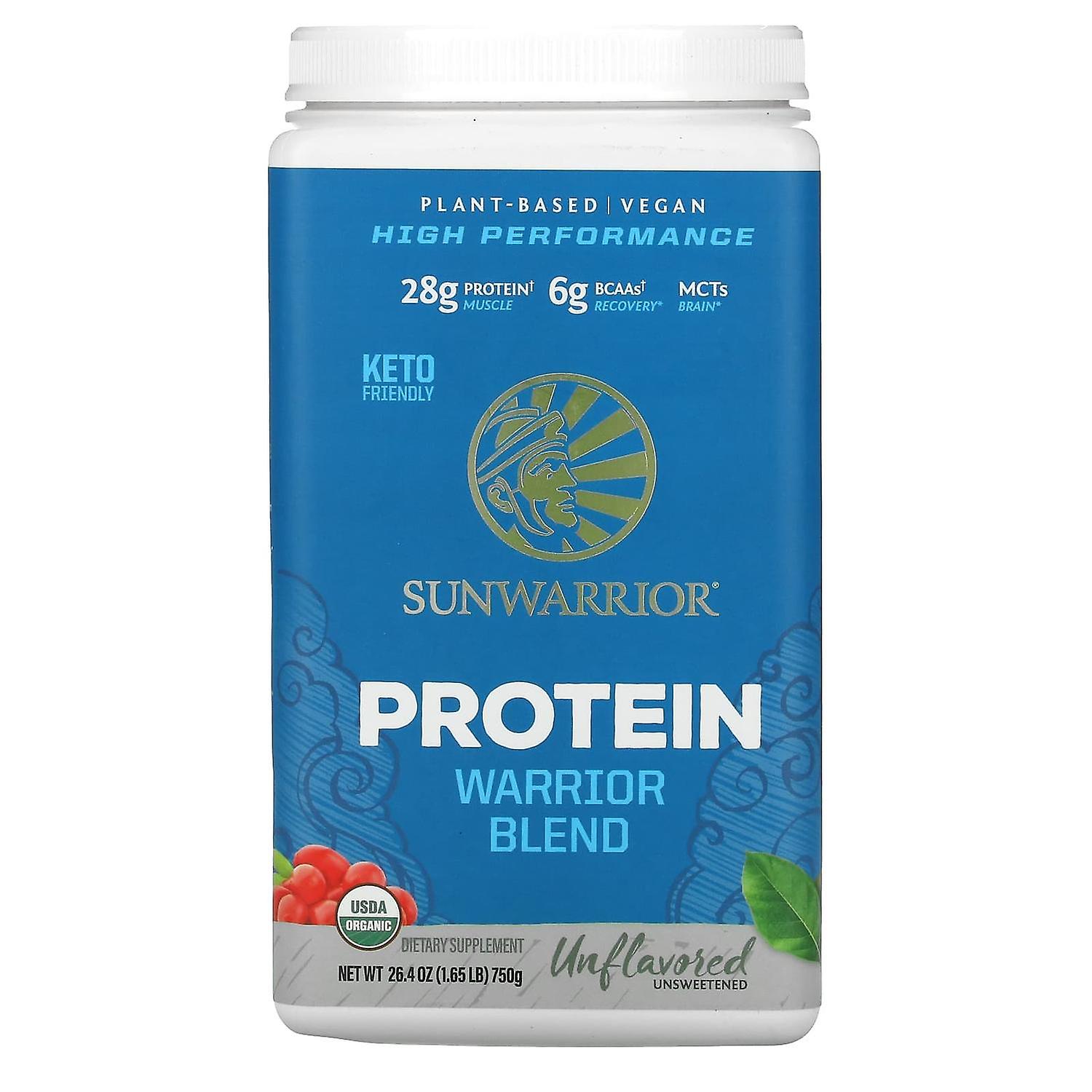 Sunwarrior, Warrior Blend Protein, Unflavored, 1.65 lb (750 g)