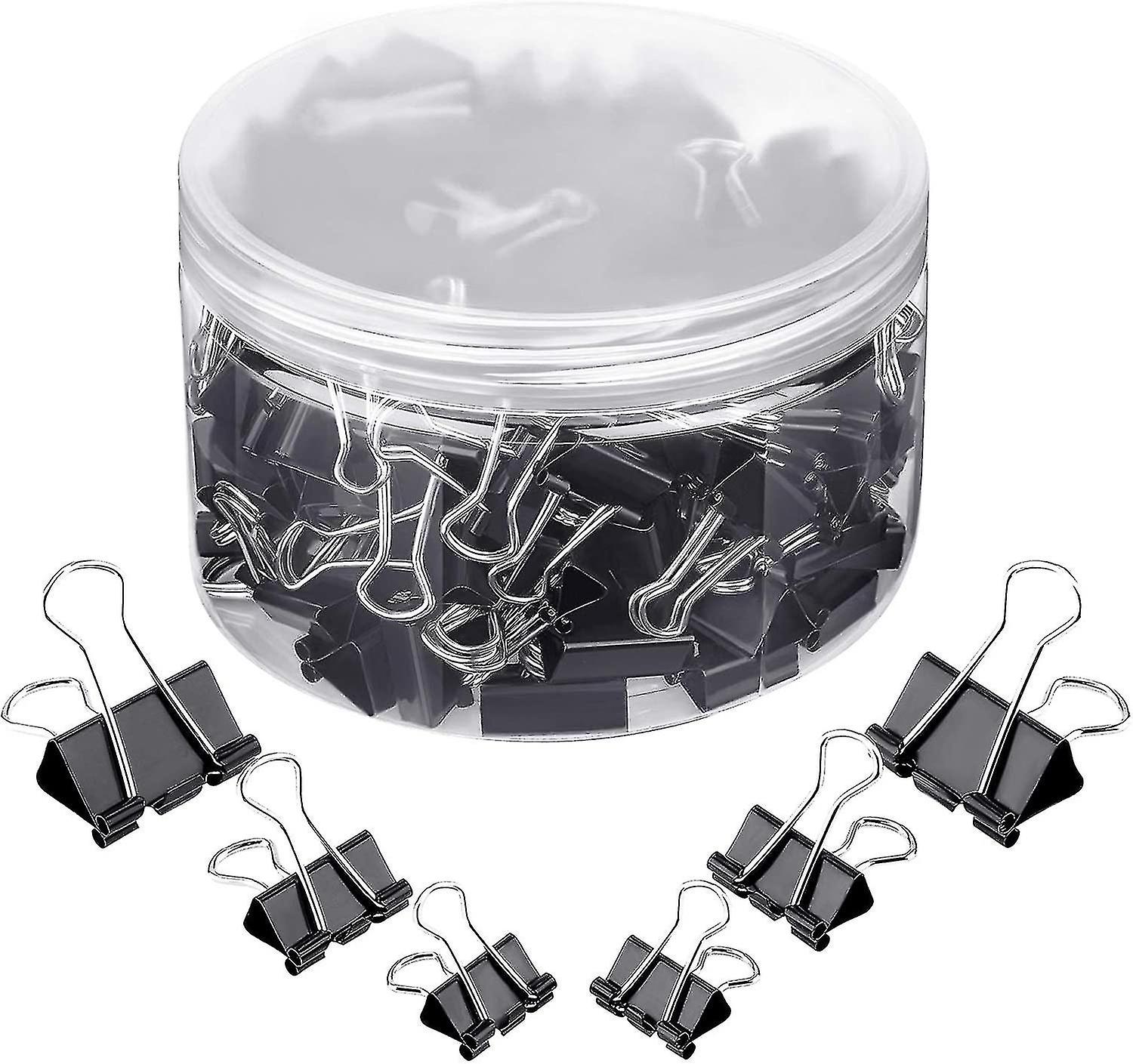 150 Pieces Paper Clips Paper Clips Assorted Sizes (Black)