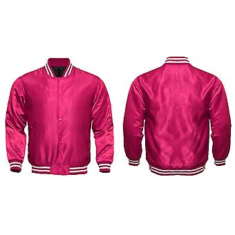 Baseball College Letterman Varsity Jacket Satin Bomber...