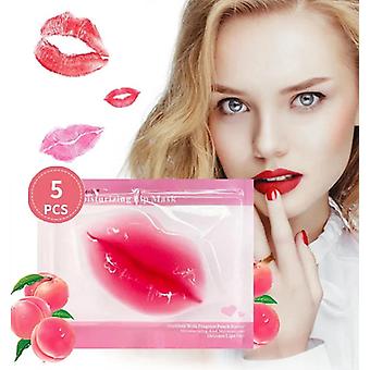 5 pieces of collagen crystal lip mask can nourish, moisturize, protect lips, resist aging, exfoliate