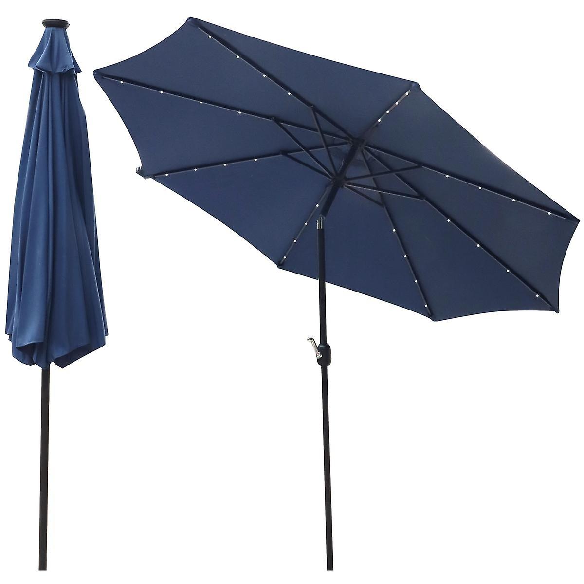 Parasol - bleu marine - 300 x 245 cm - Éclairage LED