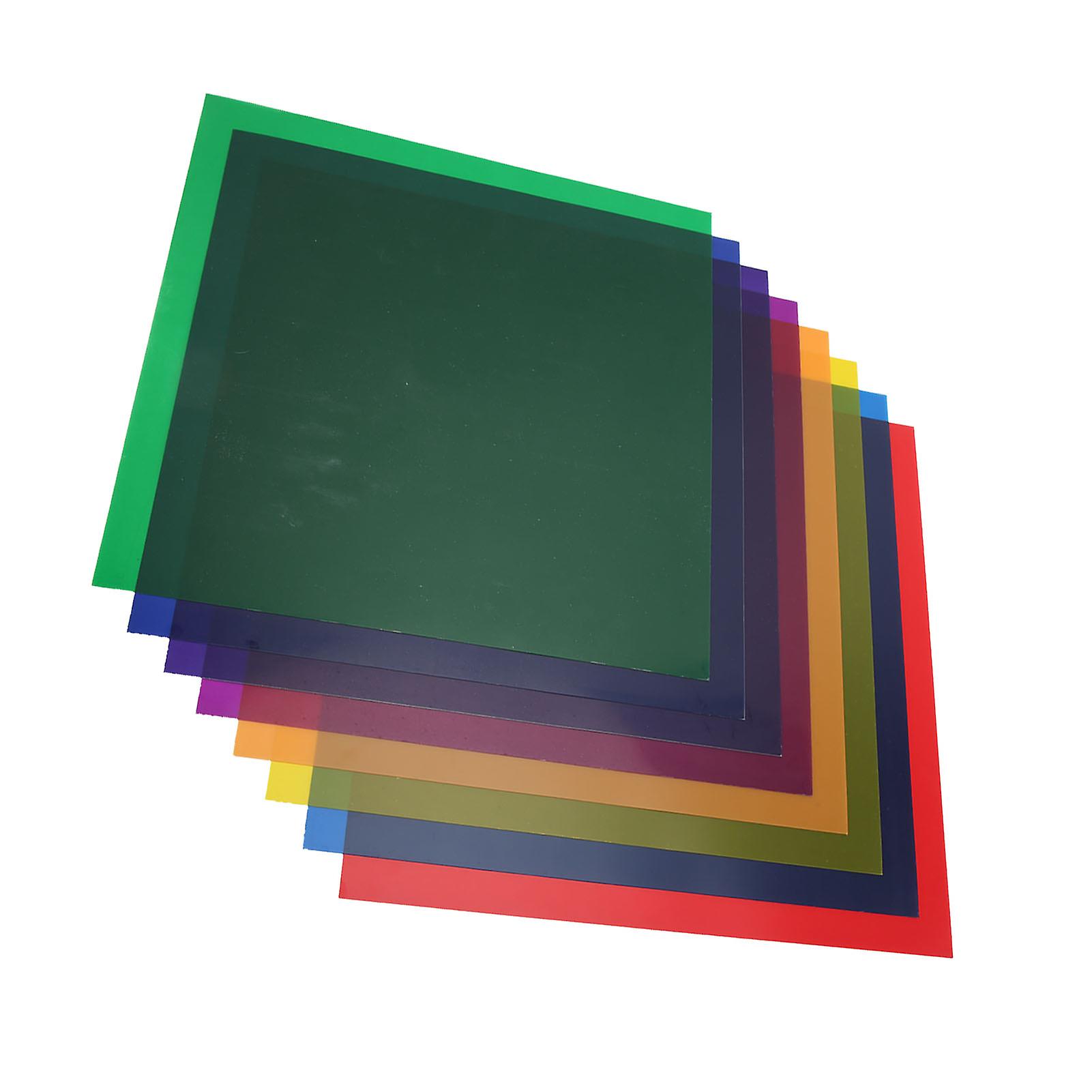 8pcs High Translucent Color Filter Film 30x30cm for LED Light