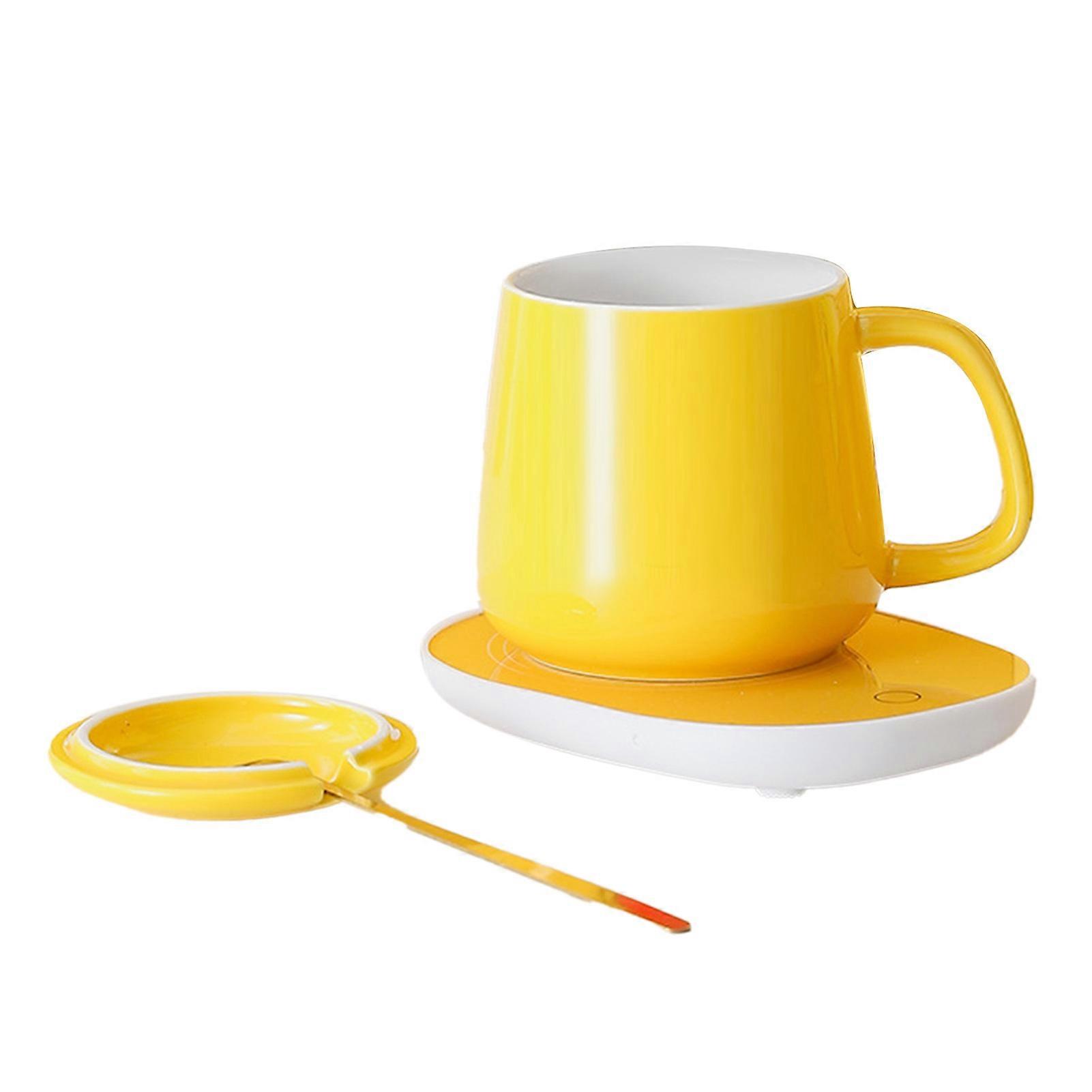 Duck Pattern Mug with Intelligent Warmer Automatic Power Off Smart Ceramic Cup Warmer Set 380ml