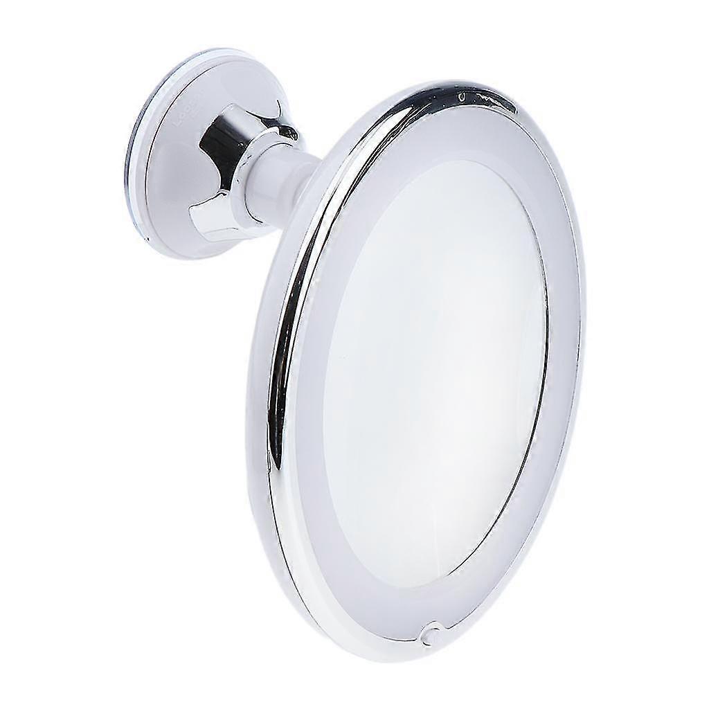 hg 3x6,7 "led Shower Cosmetics Shaving Suction Mirror 10x Magnification 360 Swivel