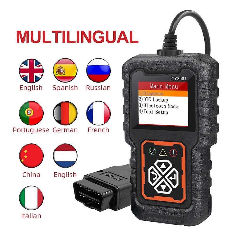 Car OBD2 Scanner Bluetooth Fault Code Reader with LCD Display Backlight Vehicles Diagnostic Tool ST1M994