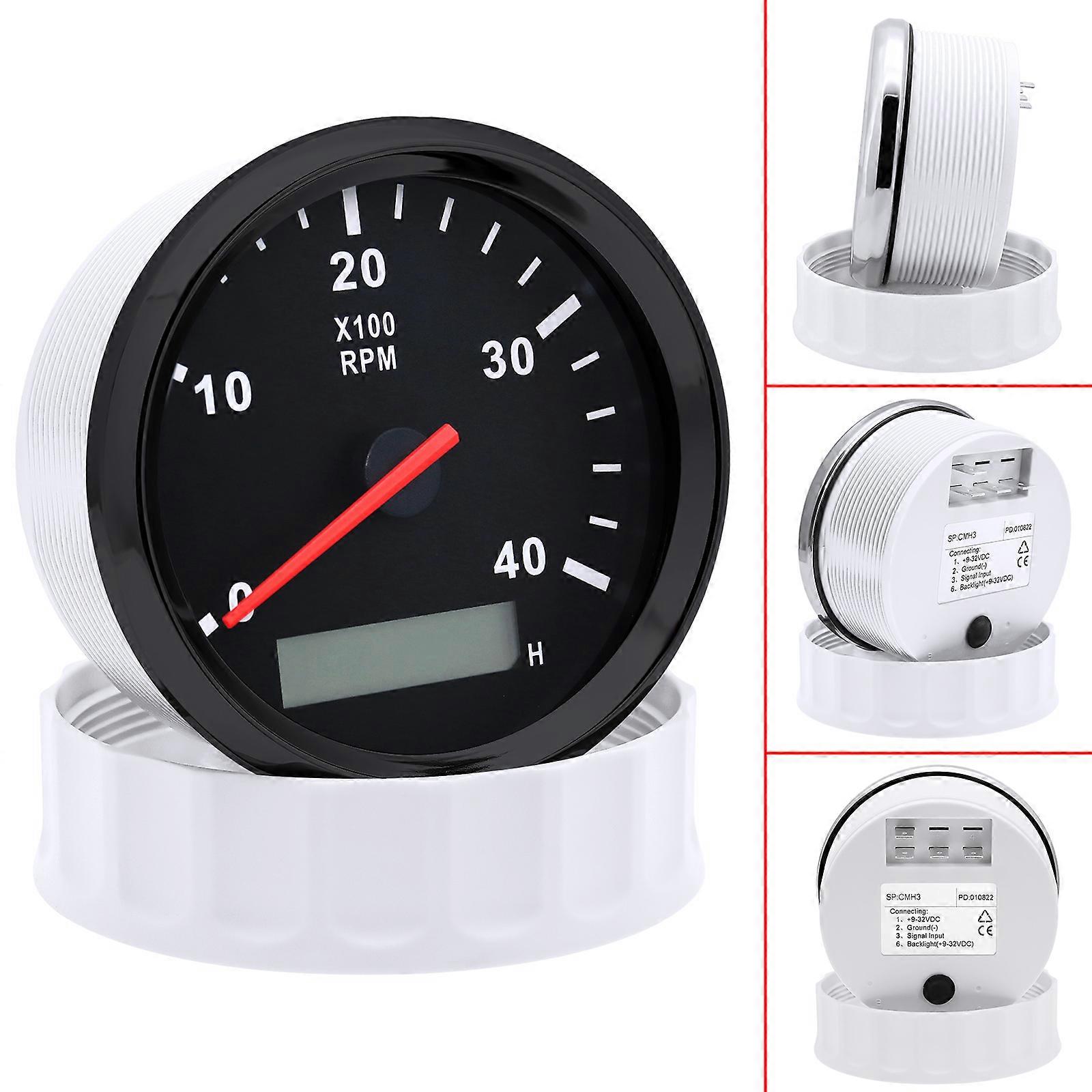 85mm Tachometer 3000RPM 4000RPM 6000RPM Truck Car Boat Diesel Engine ...
