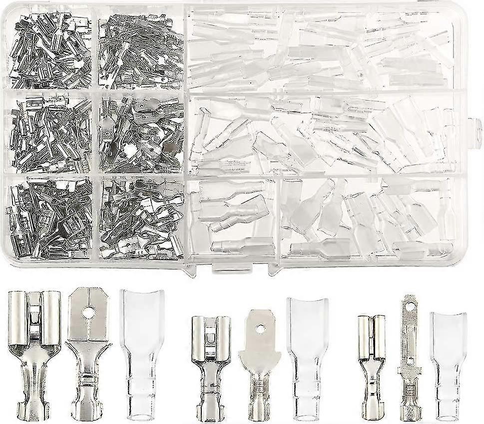450-Piece Electrical Terminal Kit - Spade Connectors, Male & Female, 14-22 AWG, Crimp Wire Terminals Assortment 14 thumbnail image