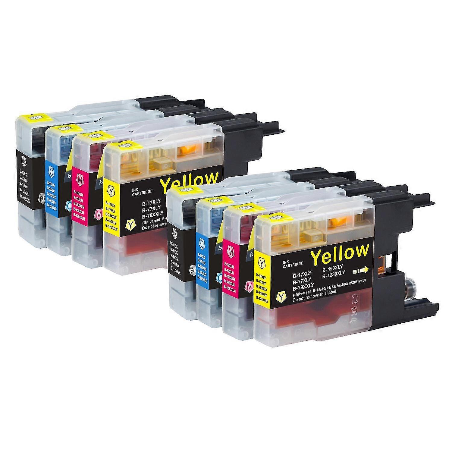 2 Set Of 4 Ink Cartrids To Replace Lc1280 Compatible / Non-oem For Mfc Printers (8 Inks)