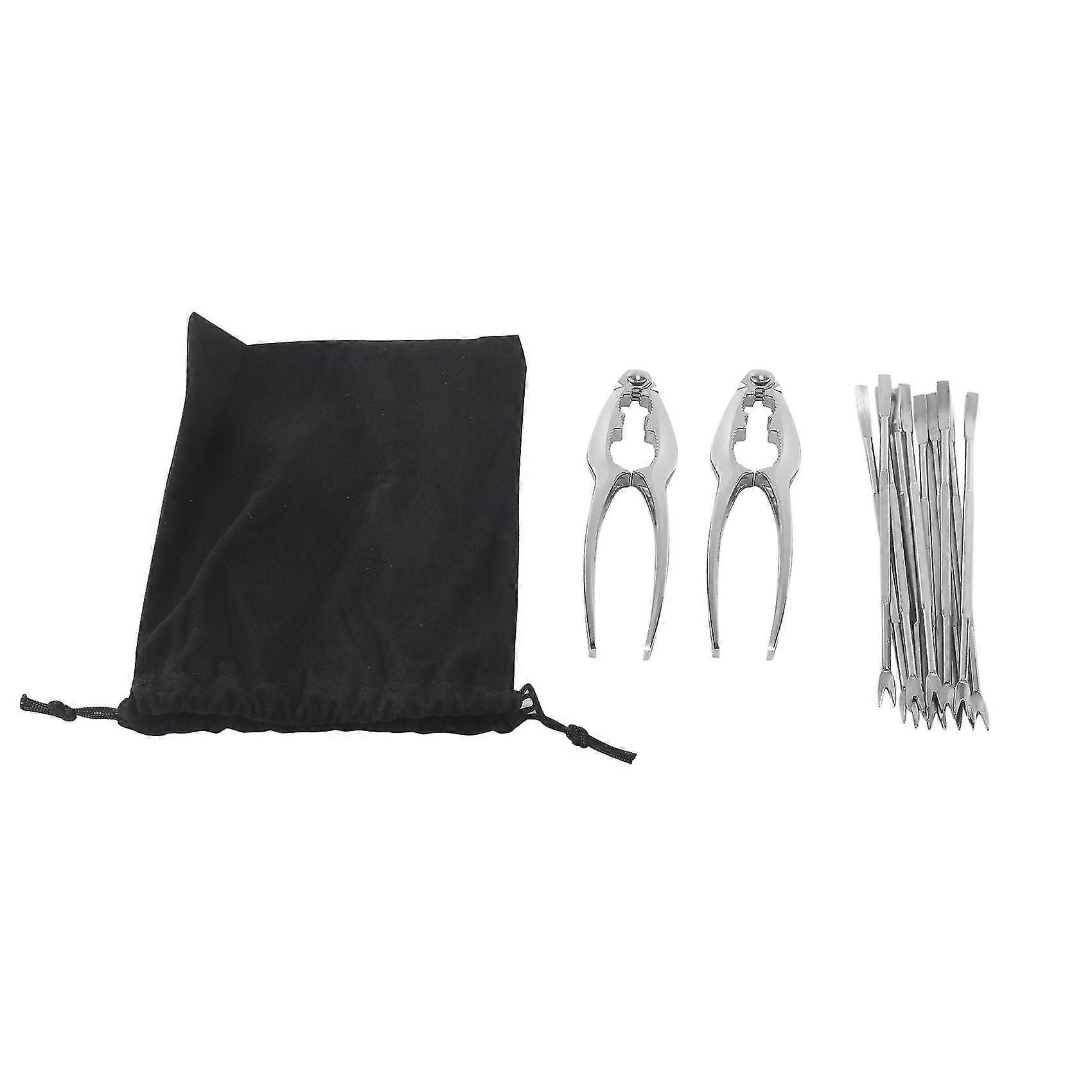 For Seafood Tool Kit, Stainless Steel Crab Leg Cracker and Forks, Nut Cracker Set, Shellfish Sheller, 12pcs