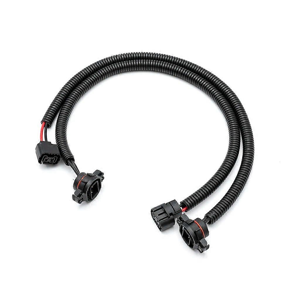 Pair Fog Lamp Wiring Harness Extension wire harness 5202 to PSX24W adapter harness For 2010-2017 Jeep Wrangler JK JKU JL 2018-