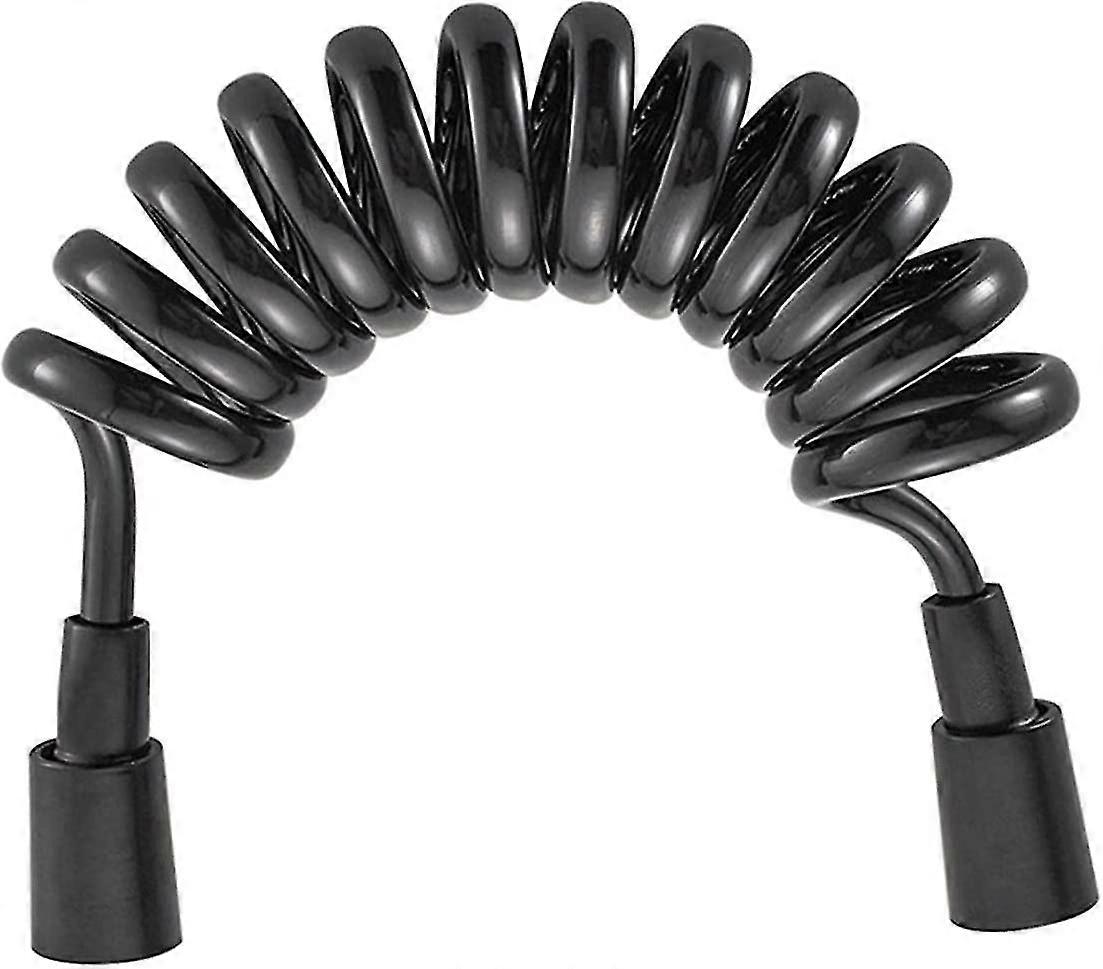 柔軟な格納式シャワーバスルームアクセサリーボディ清浄機ノズル用シャワーホース(ブラック)(1個)