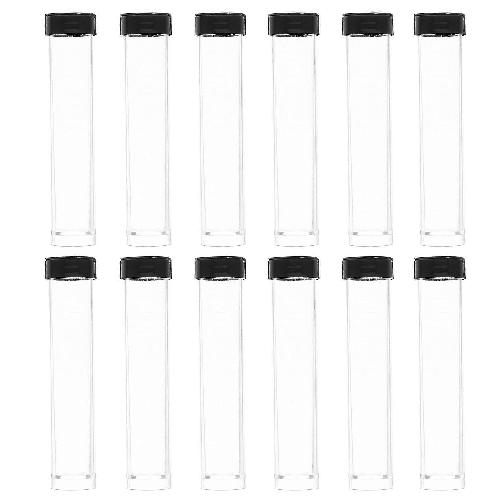 12pcs Kleines Fläschchenmaß Probenreagenzglas 10ml Probenahmefläschchen Teströhrchenbehälter
