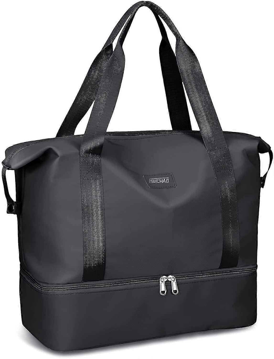 حقيبة عطلة نهاية الأسبوع للنساء ، حقيبة دفل كبيرة للسفر 36 لتر ، حقيبة جافة ورطبة منفصلة بين عشية وضحاها ، حقيبة رياضية مضادة للماء ، حقيبة حمل قابلة للطي