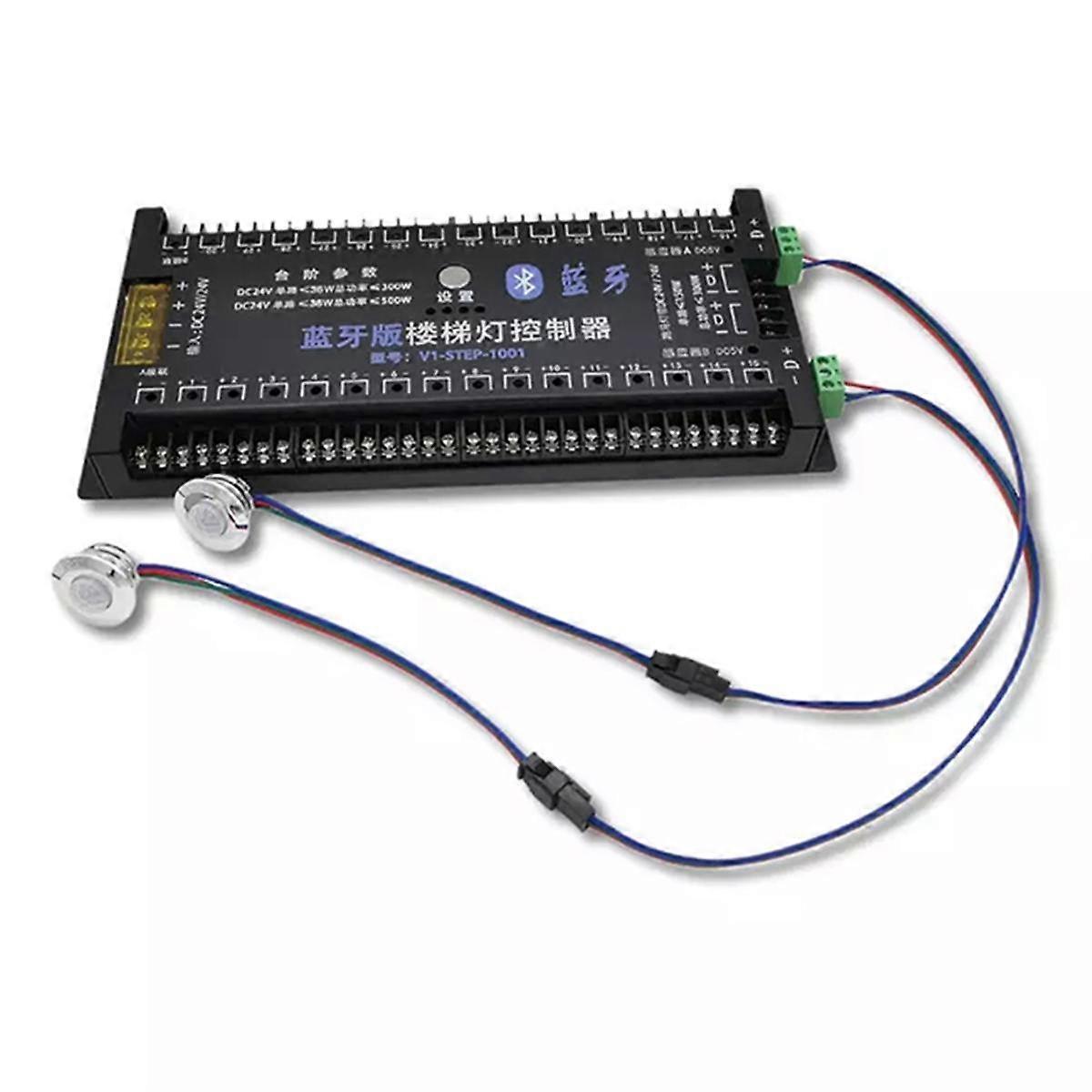 Telefonsteuerung Pir Bewegungssensor Treppenlicht-Controller DC12V 24V 30 Schritte Leiter Led-Streifen-Licht-Controller
