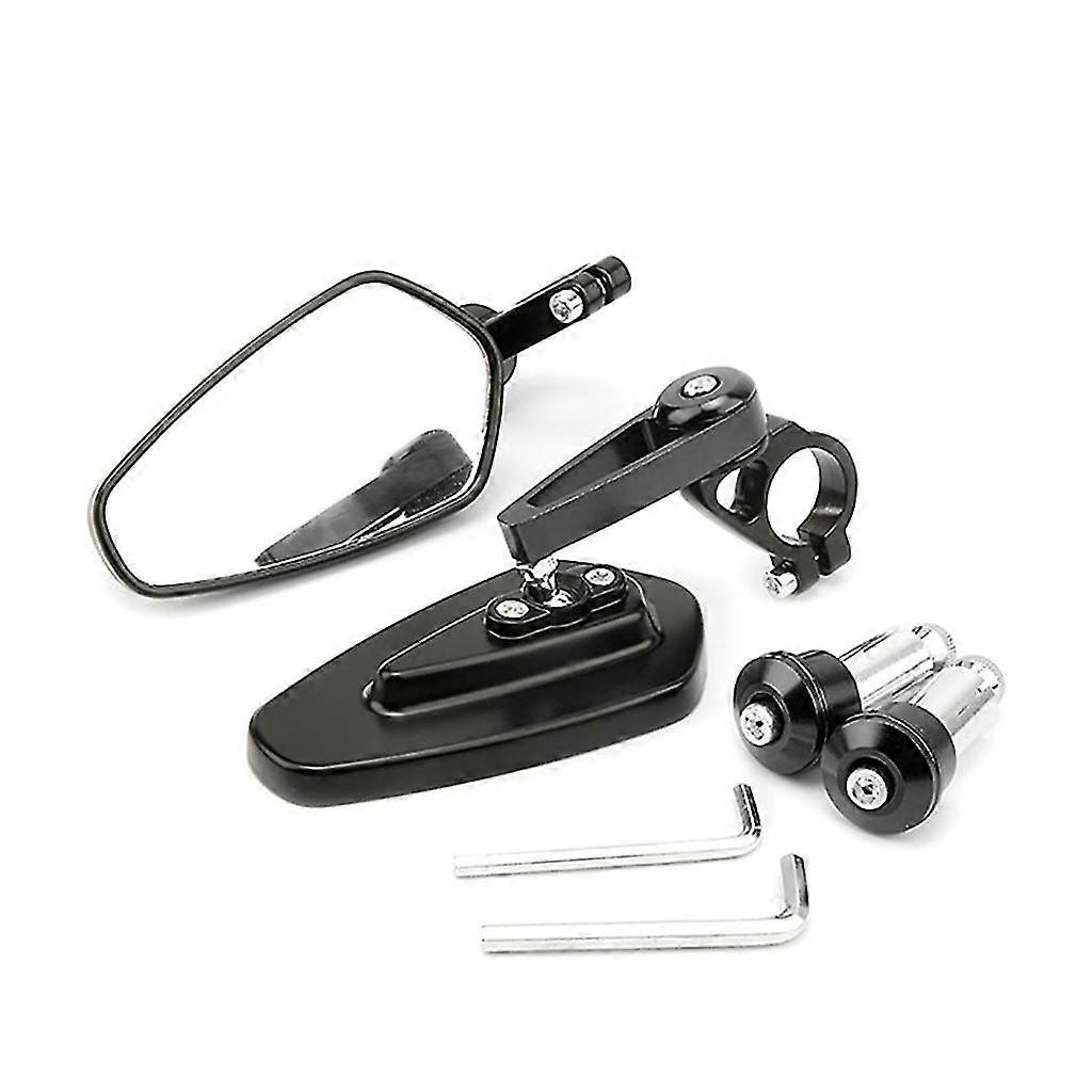 1 Pair Rearview Mirror Handlebar Bar End Rear View Mirror Motorbike Sidemirror-Yvan