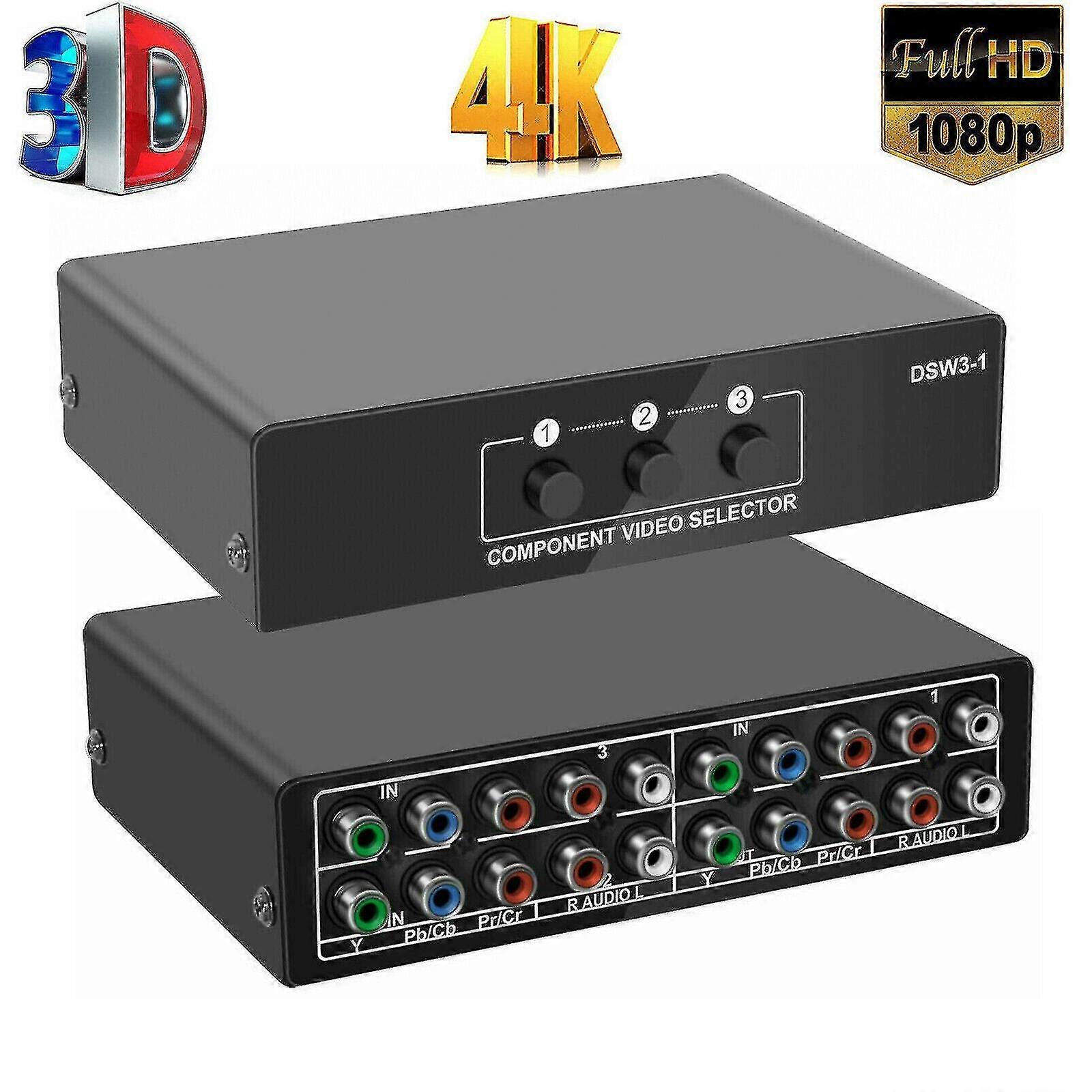 hmwy-av rca audio video switch selector