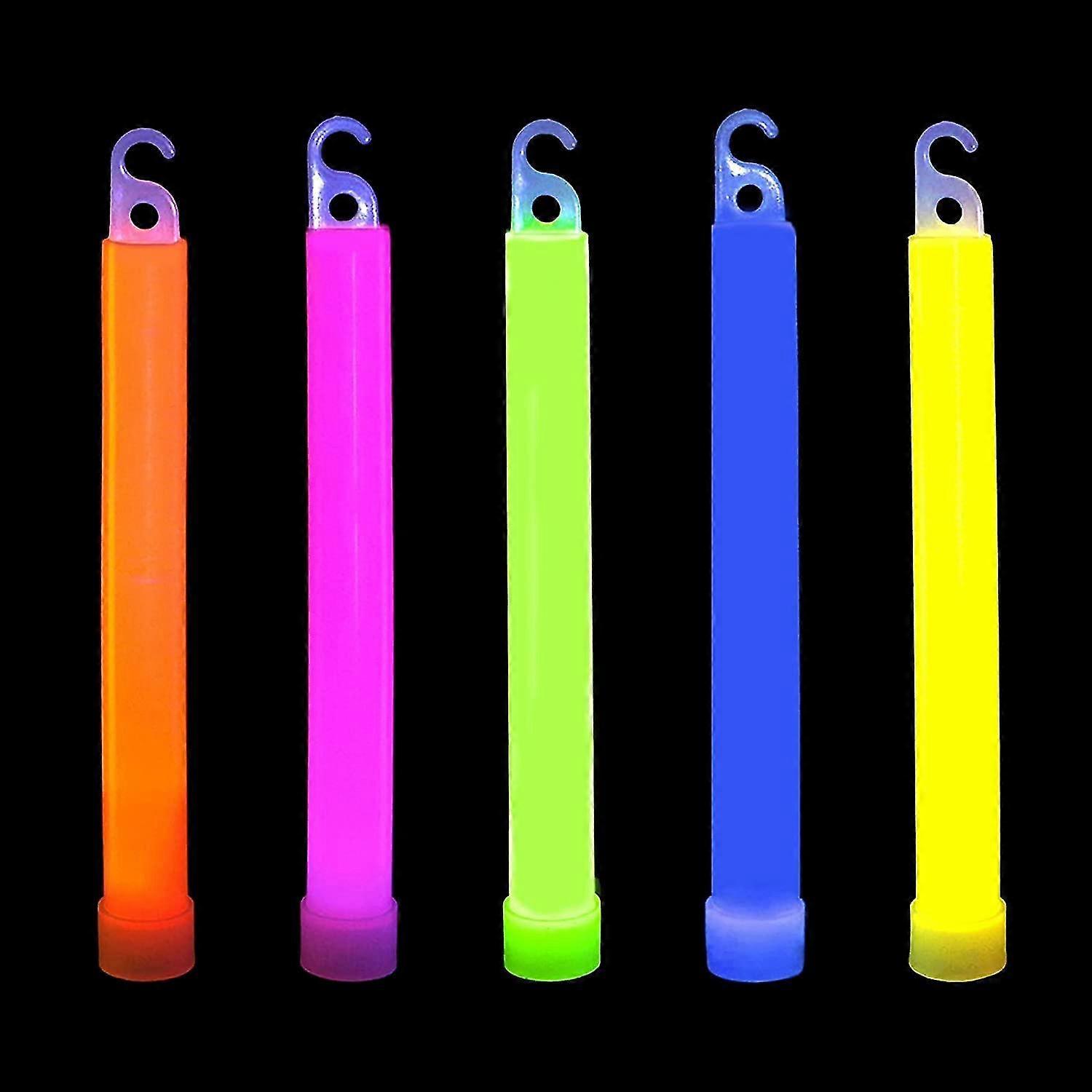 6" glow fever bulk ultra bright multi color glow sticks emergency light sticks for camping accessories parties hurricane supplies earthquake survival