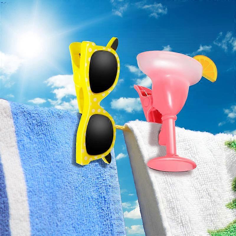 4 Pieces Beach Towel Windproof Clips for Beach Chairs Patio