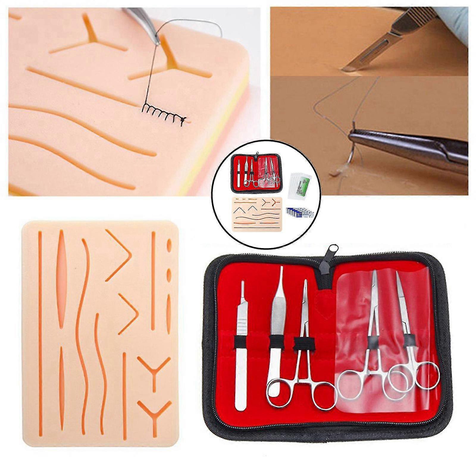 Suture Practice Kit With Pre-cut Wounds Pad, Skin Suture Pad, Suture Thread, Suture Training For Practicing Learning Teaching Prop