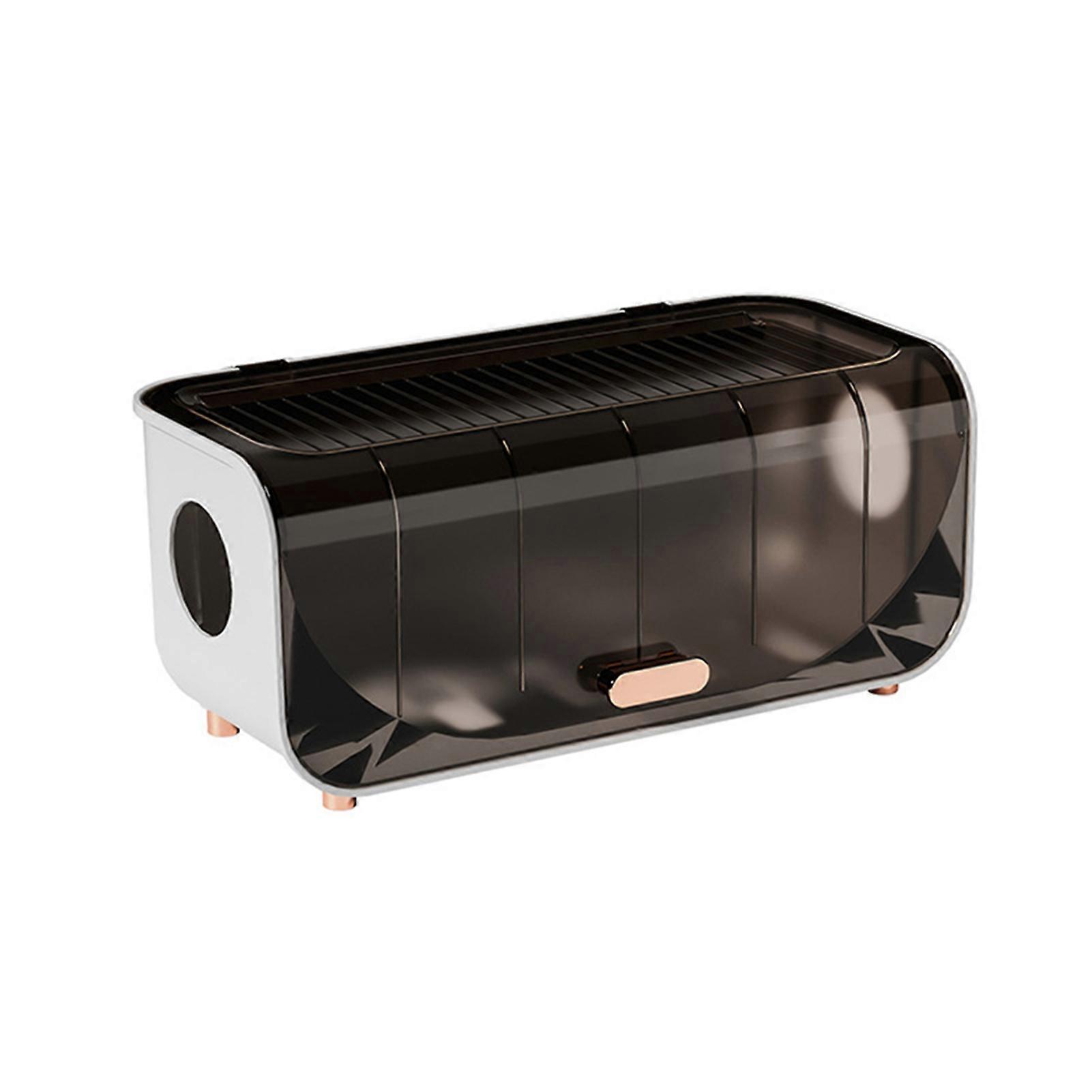 Power Cable Storage Box with Dustproof Lid Desktop Charger Cable Organizer