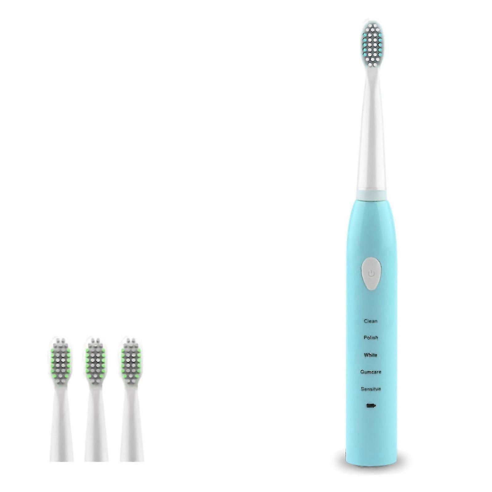Electric Toothbrush 5 Modes Deep Cleaning Portable Adult Travel Toothbrush With 4 Replacement Brush