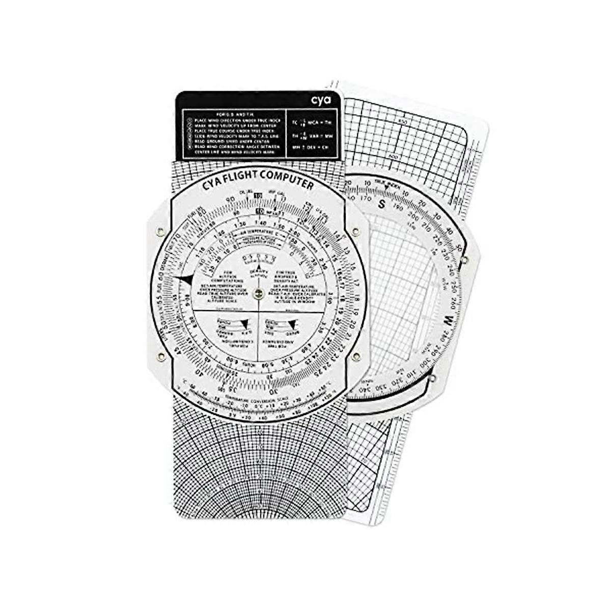 E6B Plastic Flight Computer, Patented Aviation Pilot Flight Computer Calculator Standard Flight Tra