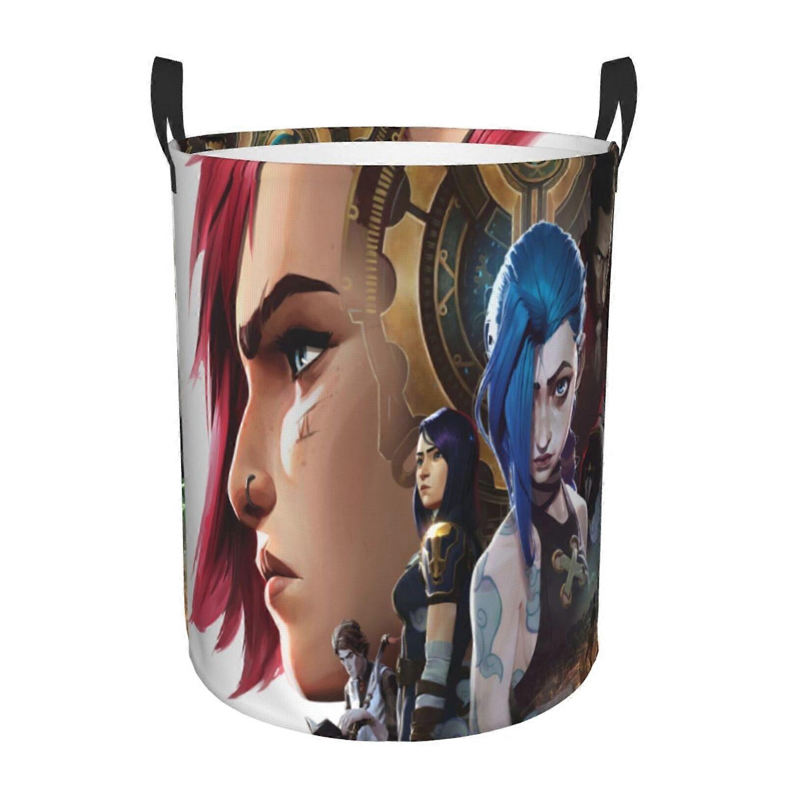 Jinx Laundry Basket, Collapsible Laundry Hamper, Dirty Clothes Hamper,Waterproof Clothes Hamper,Foldable Washing Storage-SYS26374