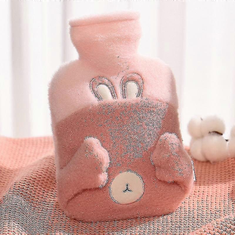 湯たんぽウォームウォーターバッグ湯水ボトル コフィーふわふわソフトぬいぐるみかわいいパターン500ml 21 *12.5cm