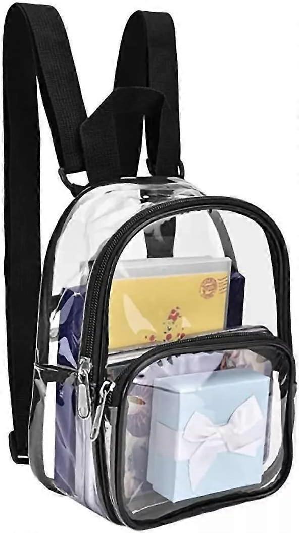 Women's see-through bag, women's see-through backpack with adjustable shoulder straps. Transparent messenger bag for school, travel
