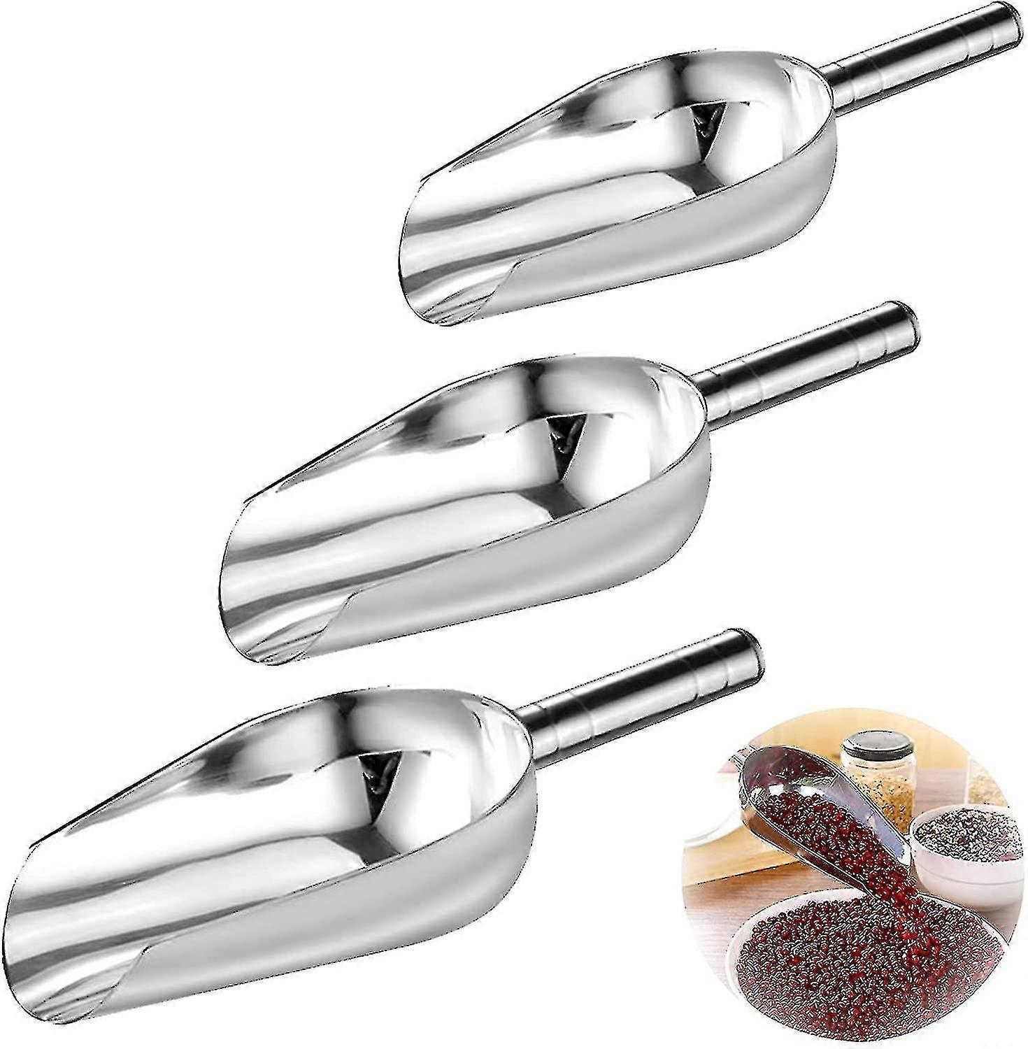 3 Pcs Household Flour Scoop Popcorn Scoop Ice Food Sweet Flour Scoop Multi