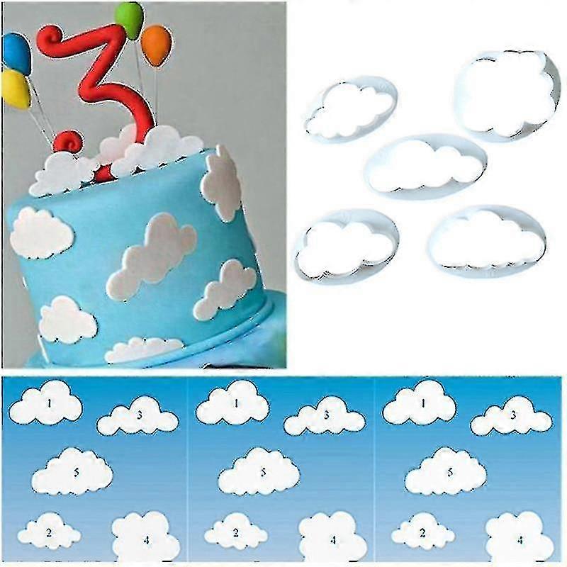 Cookie Cutter Shape Custom Fondant Biscuit Printed Cloud 10pcs/2set
