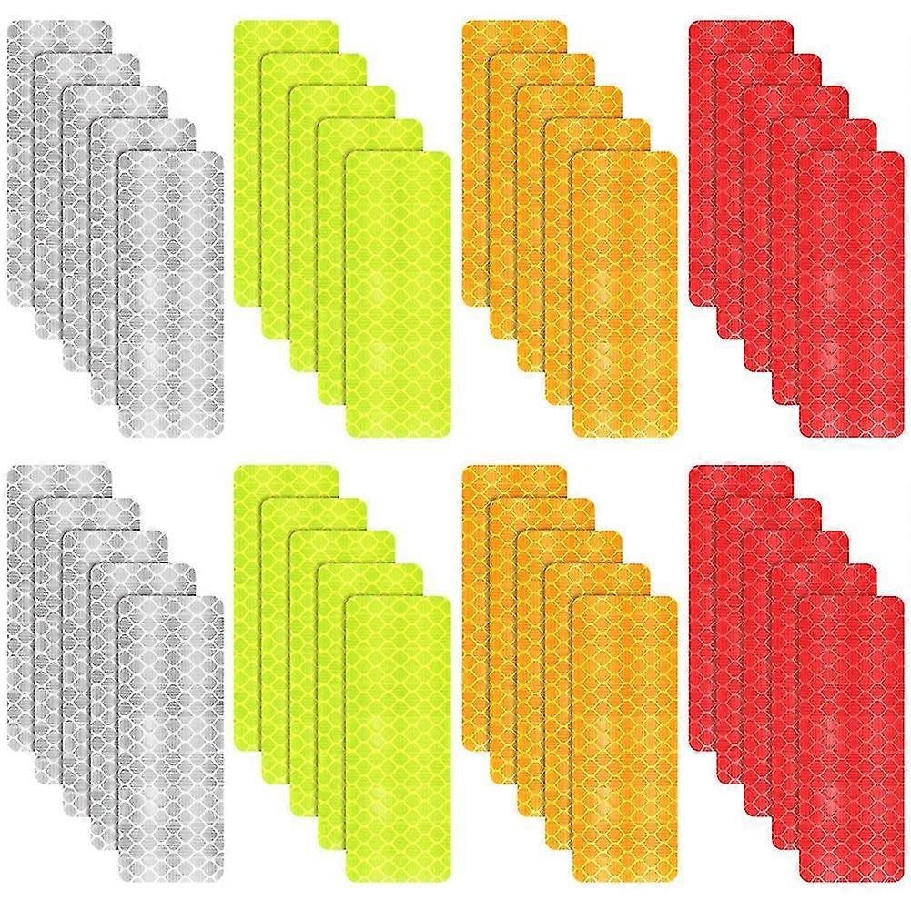 40 Pcs Reflective Tape, Reflector Tape Waterproof Reflective Stickers Night Visibility Dot Reflecti