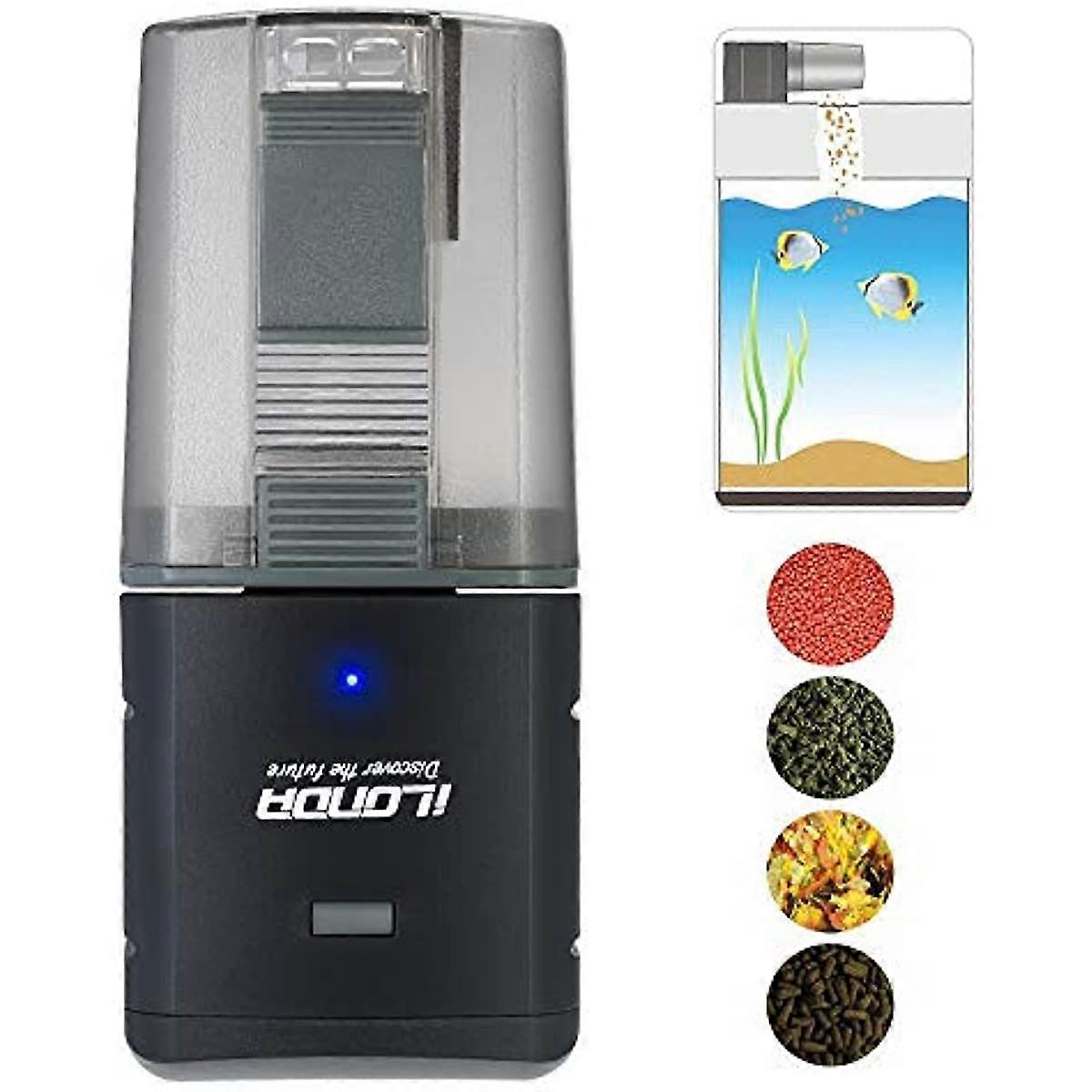 Automatic Fish Feeder Aquarium Remote Control Feeding Timer  Dispenser Adjustable Outlet App Control Voice Control Compatible with Alexa