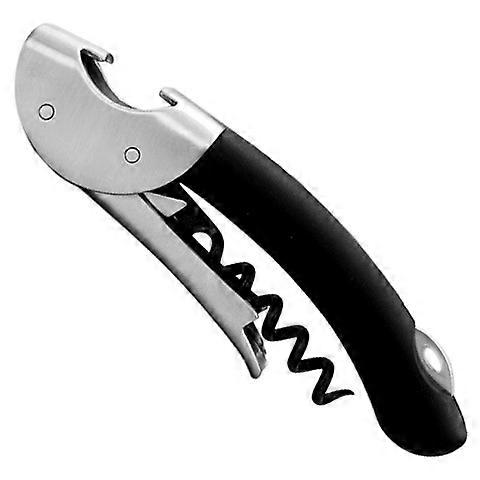 Steel Double Lever Waiter's Corkscrew,Silver/Black, 19*4cm
