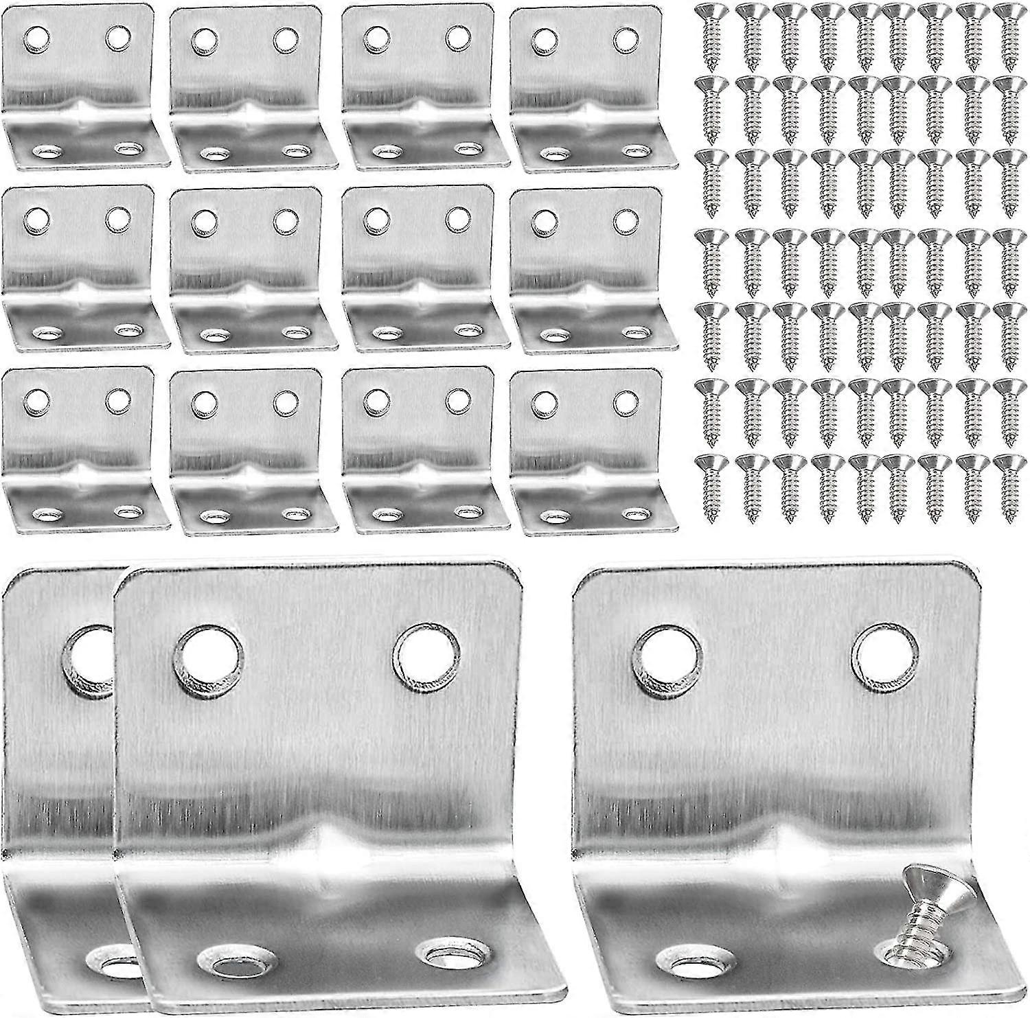 16pcs Heilwiy Gift Right Angle Bracket Heavy Duty Corner Braces Brackets